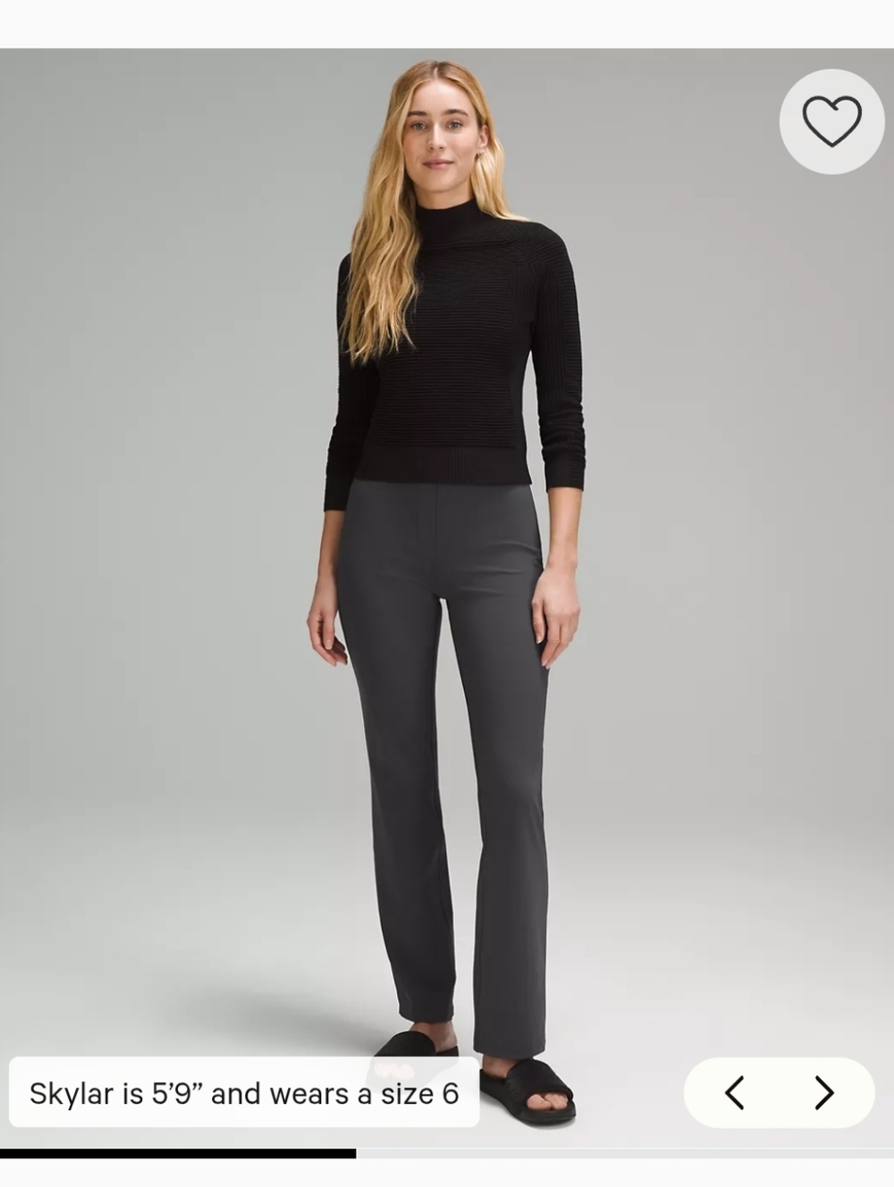 Smooth Fit Pull-On High-Rise Pant Tall In Graphite Grey